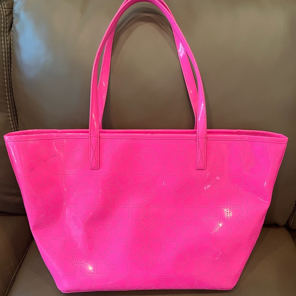 Kate Spade New York Molly Bikini Dot Large Women's Tote Bag - Neon Pink - Picture 15 of 16